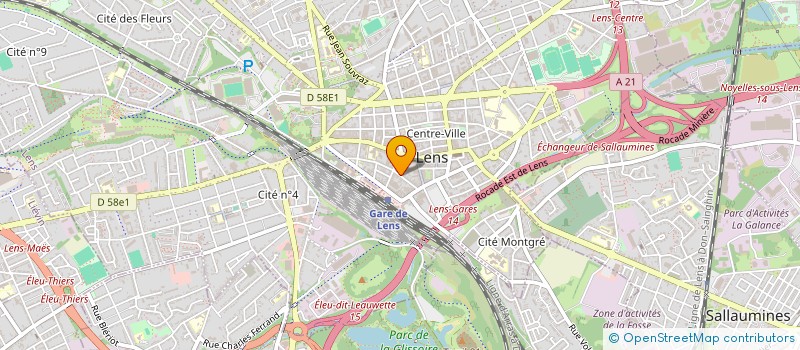 localisation de l'entreprise MADAME CHANTAL-MARIE WALLEZ  LENS