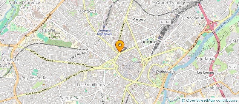 localisation de l'entreprise MADAME CHANTAL MARTIN à LIMOGES