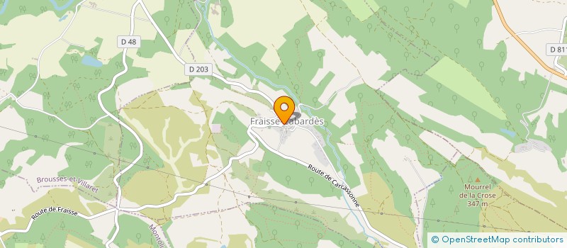 localisation de l'entreprise MADAME CHANTAL MARTY  FRAISSE-CABARDES