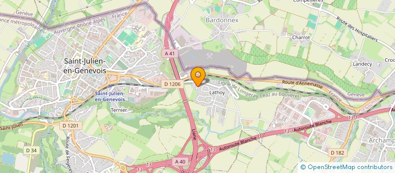 localisation de l'entreprise MADAME CHANTAL MERMILLON  SAINT-JULIEN-EN-GENEVOIS