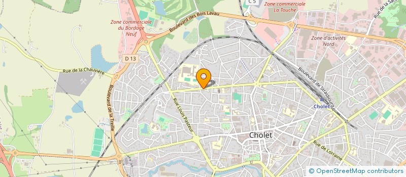 localisation de l'entreprise MADAME CHANTAL METAYER à CHOLET