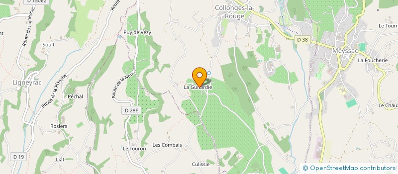 localisation de l'entreprise MADAME CHANTAL MIRAMON à COLLONGES-LA-ROUGE