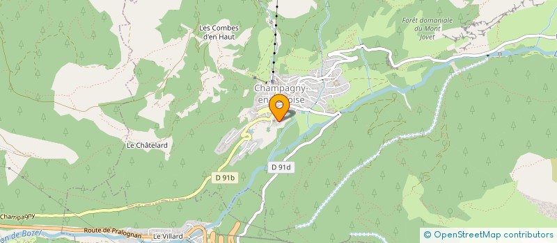 localisation de l'entreprise MADAME CHANTAL OGIER à CHAMPAGNY-EN-VANOISE