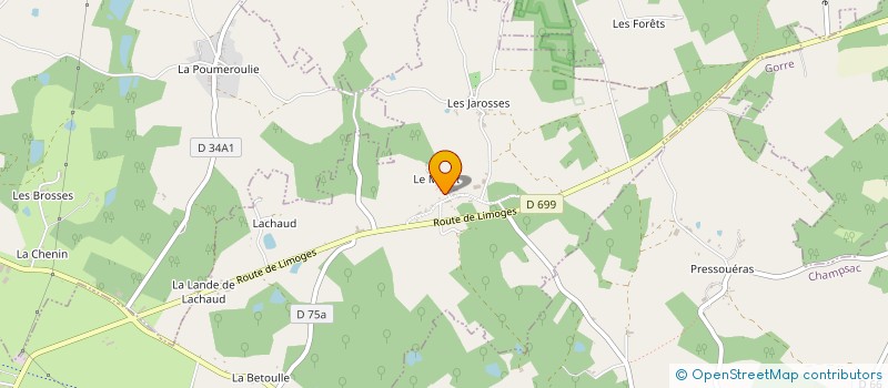 localisation de l'entreprise MADAME CHANTAL PAPEIX à CHAMPAGNAC-LA-RIVIERE
