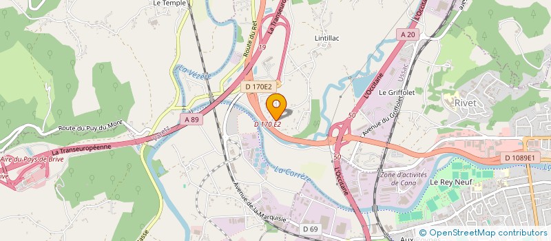 localisation de l'entreprise MADAME CHANTAL PELISSIER  USSAC