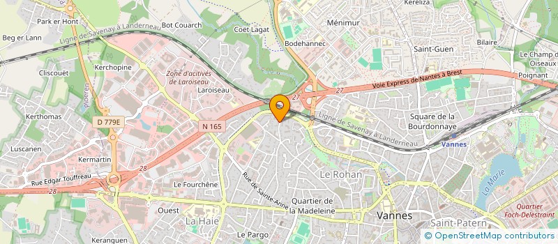 localisation de l'entreprise MADAME CHANTAL PELTIER à VANNES