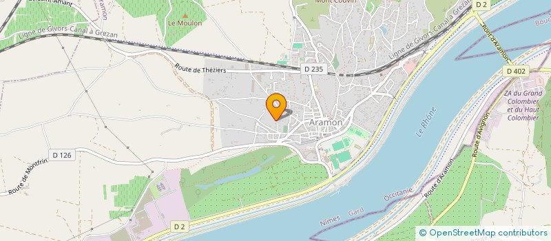 localisation de l'entreprise MADAME CHANTAL PETARD  ARAMON