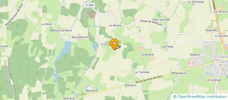 localisation de l'entreprise MADAME CHANTAL PETETIN  SAINT-TRIVIER-DE-COURTES