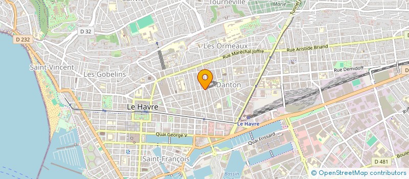 localisation de l'entreprise MADAME CHANTAL PEYLET à LE HAVRE