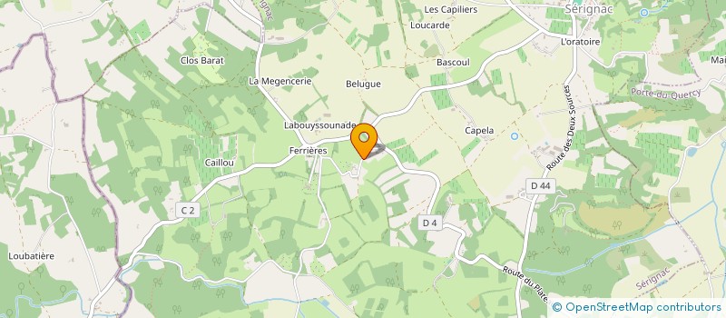 localisation de l'entreprise MADAME CHANTAL PIRLOTTE  SERIGNAC