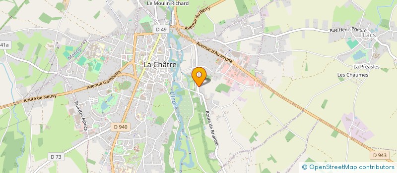 localisation de l'entreprise MADAME CHANTAL PIROT à LA CHATRE