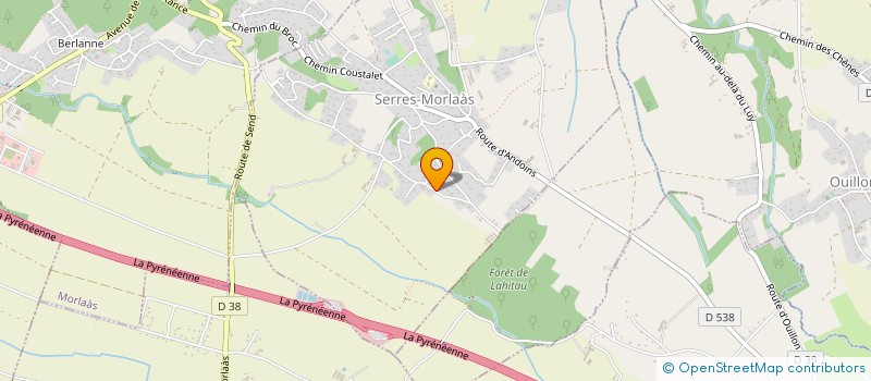 localisation de l'entreprise MADAME CHANTAL PLANAS  SERRES-MORLAAS