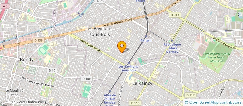 localisation de l'entreprise MADAME CHANTAL PORTEJOIE  LES PAVILLONS-SOUS-BOIS