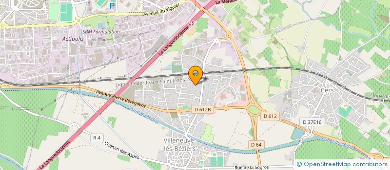 localisation de l'entreprise MADAME CHANTAL POUMEROULIE à VILLENEUVE-LES-BEZIERS