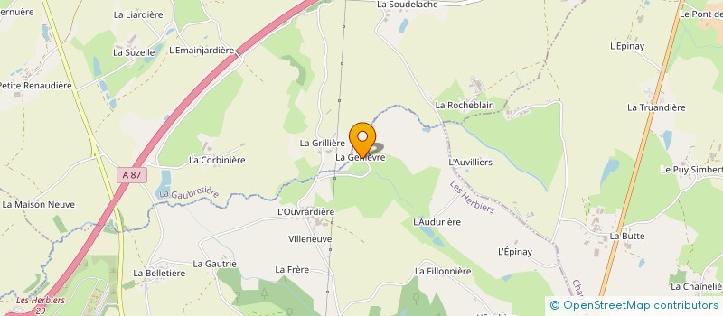 localisation de l'entreprise MADAME CHANTAL PREAU  LES HERBIERS