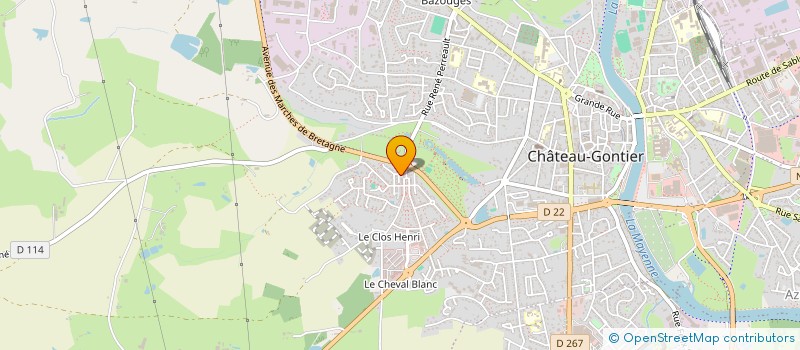 localisation de l'entreprise MADAME CHANTAL PREVOST à CHATEAU-GONTIER-SUR-MAYENNE