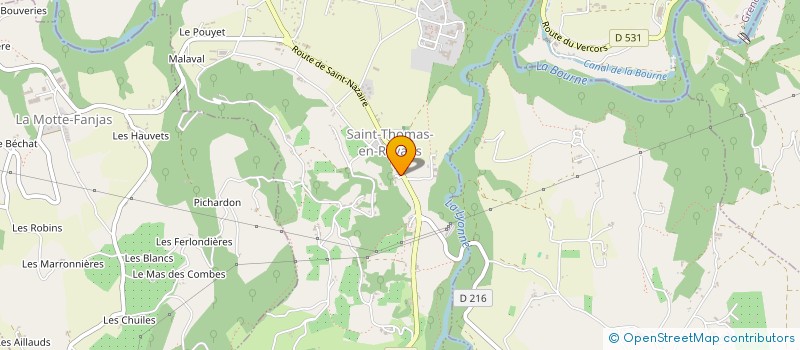 localisation de l'entreprise MADAME CHANTAL ROGER  SAINT-THOMAS-EN-ROYANS