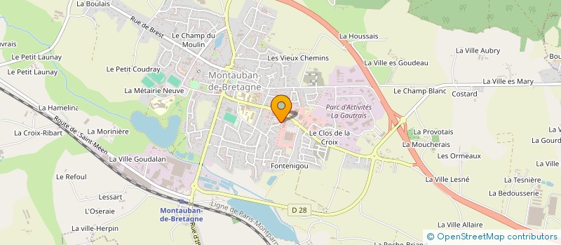 localisation de l'entreprise MADAME CHANTAL ROULIN  MONTAUBAN-DE-BRETAGNE