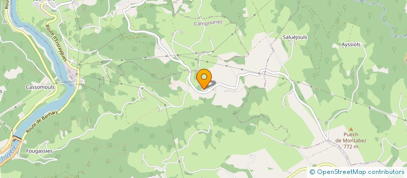 localisation de l'entreprise MADAME CHANTAL ROUQUETTE  CAMPOURIEZ