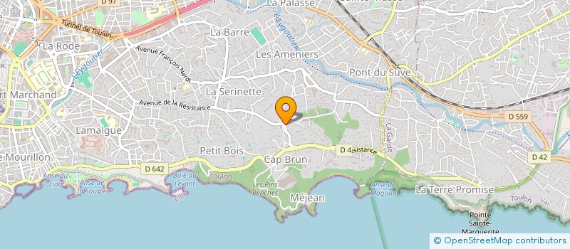 localisation de l'entreprise MADAME CHANTAL SABLONNIERE  TOULON