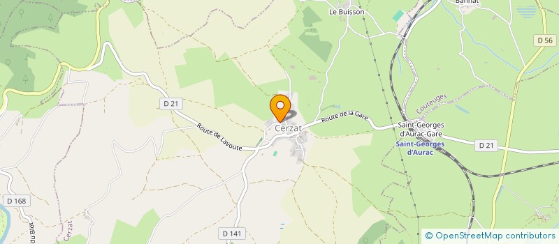 localisation de l'entreprise MADAME CHANTAL SIMON  CERZAT