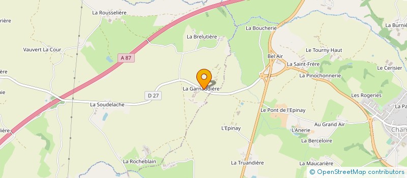 localisation de l'entreprise MADAME CHANTAL SOULLARD à LA GAUBRETIERE