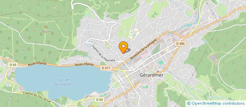 localisation de l'entreprise MADAME CHANTAL TOUSSAINT à GERARDMER