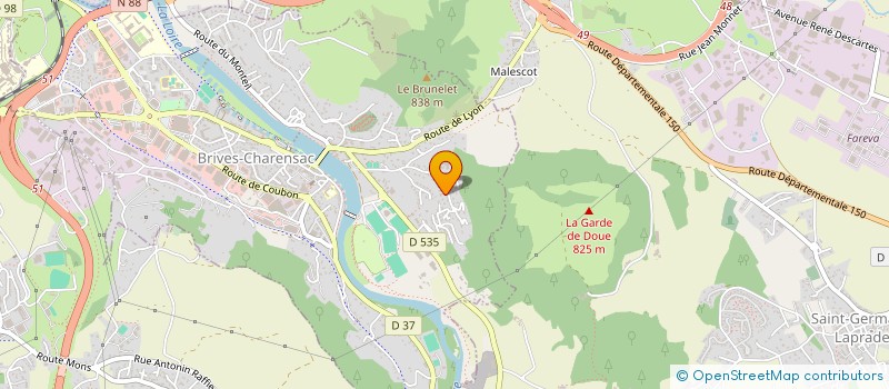 localisation de l'entreprise MADAME CHANTAL VIDIL  BRIVES-CHARENSAC