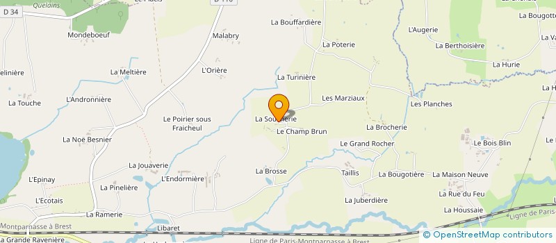 localisation de l'entreprise MADAME CHANTAL VIEUVILLE-FROTIN à ERBREE