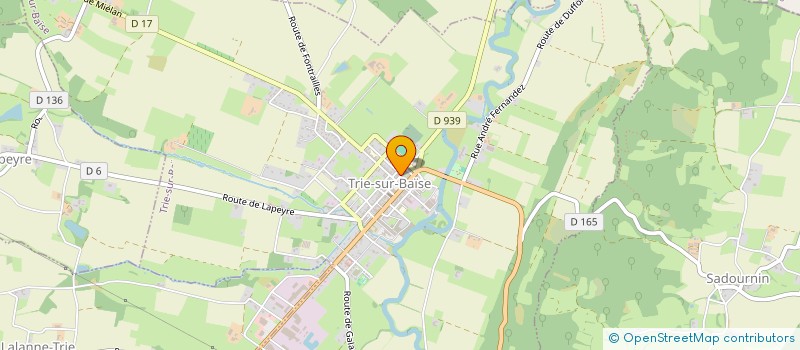 localisation de l'entreprise MADAME CHANTALE COUTE à TRIE-SUR-BAISE