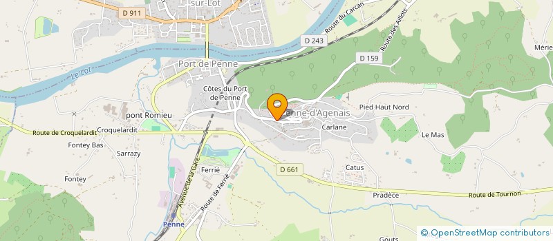 localisation de l'entreprise MADAME CHANUT CHANUT à PENNE-D'AGENAIS