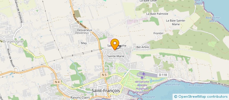 localisation de l'entreprise MADAME CHARLEAU MOREAU  SAINT-FRANCOIS