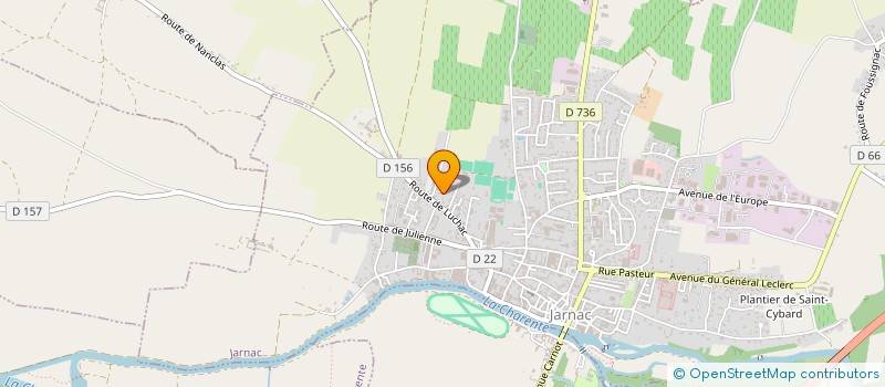localisation de l'entreprise MADAME CHARLENE AUBEL à JARNAC
