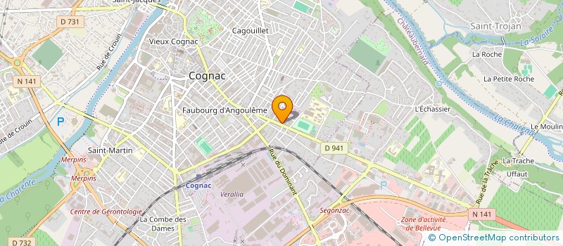 localisation de l'entreprise MADAME CHARLENE AUBEL à COGNAC