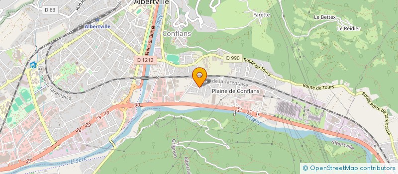 localisation de l'entreprise MADAME CHARLENE AYMARD  ALBERTVILLE