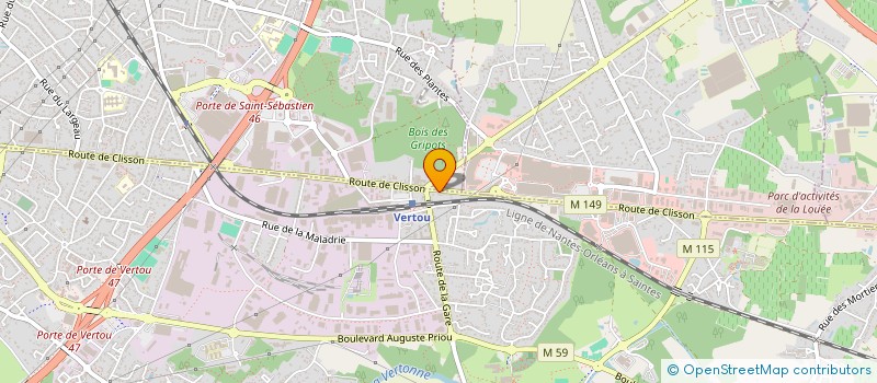 localisation de l'entreprise MADAME CHARLENE BARTEAU  VERTOU