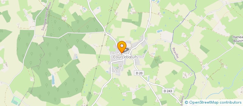 localisation de l'entreprise MADAME CHARLENE BAZOGE  COURCEBUFS