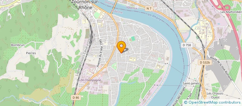 localisation de l'entreprise MADAME CHARLENE BLANC à TOURNON-SUR-RHONE