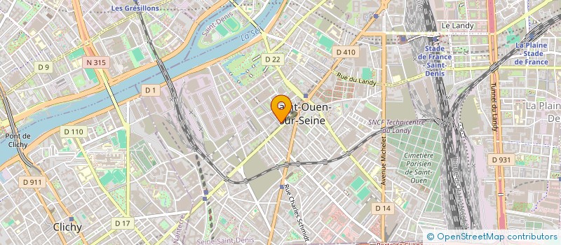 localisation de l'entreprise MADAME CHARLENE BRUN à SAINT-OUEN-SUR-SEINE