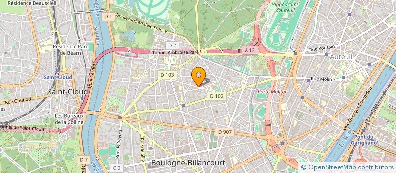 localisation de l'entreprise MADAME CHARLENE BRUN à BOULOGNE-BILLANCOURT