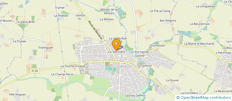 localisation de l'entreprise MADAME CHARLENE BUQUET  GEVEZE