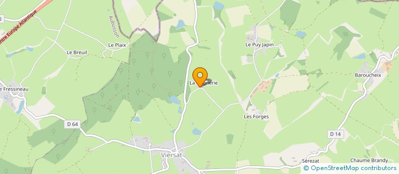 localisation de l'entreprise MADAME CHARLENE CATELIN à VIERSAT