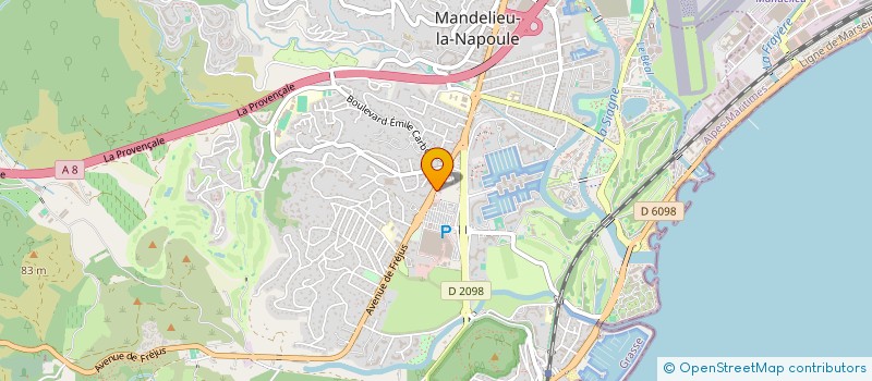 localisation de l'entreprise MADAME CHARLENE CHUBB  MANDELIEU-LA-NAPOULE