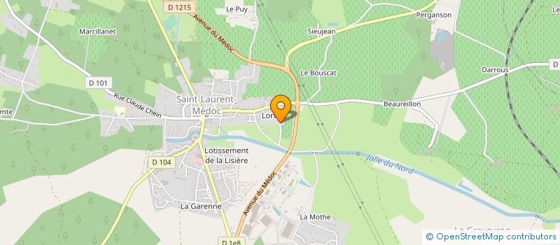 localisation de l'entreprise MADAME CHARLENE CLAVERIE à SAINT LAURENT MEDOC