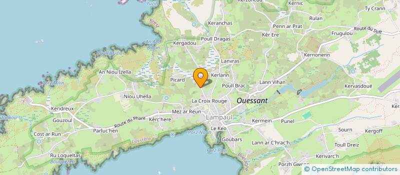 localisation de l'entreprise MADAME CHARLENE CREACH  OUESSANT