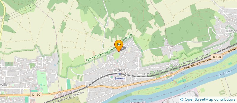 localisation de l'entreprise MADAME CHARLENE DELESTRAI  JUZIERS