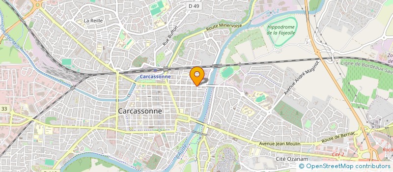 localisation de l'entreprise MADAME CHARLENE DELOFFRE  CARCASSONNE