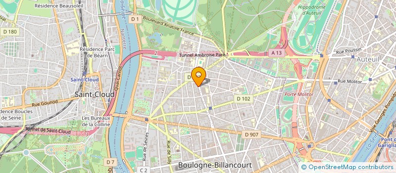 localisation de l'entreprise MADAME CHARLENE GEORGY à BOULOGNE-BILLANCOURT
