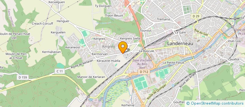 localisation de l'entreprise MADAME CHARLENE GUERIN à LANDERNEAU