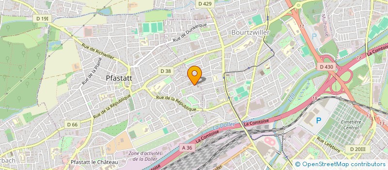 localisation de l'entreprise MADAME CHARLENE KURY  PFASTATT